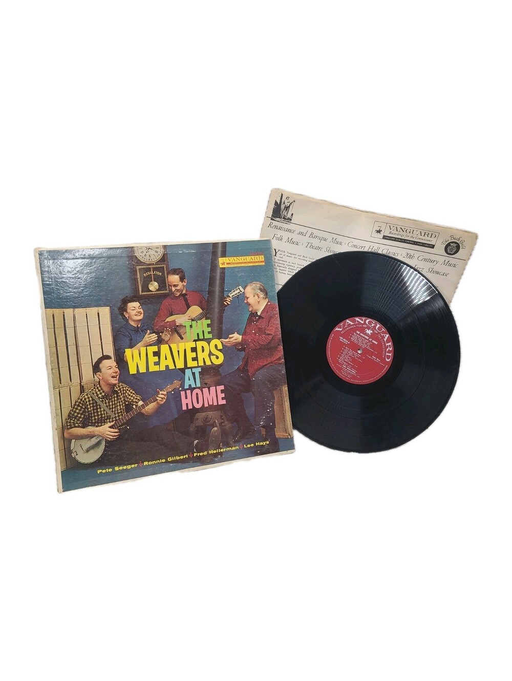 The Weavers At Home LP Vanguard Records Pete Seeger Folk 1950s Americana Classic